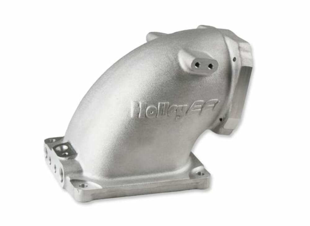 Holley EFI Cast Aluminum 4500 EFI Throttle Body Intake Elbow-LS - 300-248