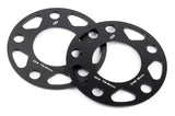 Spacers; 5x120 for 72.6mm CB for 5mm Thick D210-2035 BMW performance black aluminum