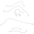 Complete Brake Line Kit for 1997-2006 Jeep Wrangler No ABS drum brakes stainless steel