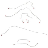 1997-2006 Jeep Wrangler Complete Brake Line Kit No ABS Dana 35 Steel CBK0007OM
