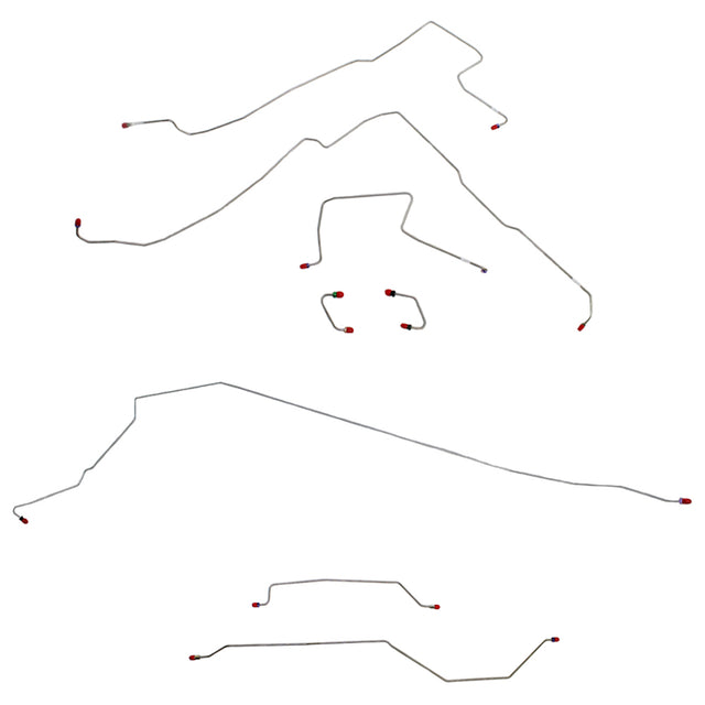 Complete Brake Line Kit for 1997-2006 Jeep Wrangler No ABS drum brakes stainless steel