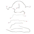 Complete Brake Line Kit for 1998-1901 Ford Ranger ABS 2WD disc brakes stainless steel