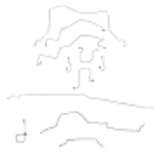 Brake Line Kit for 2013 98-01 Dodge Ram 3500 ABS 4WD short bed steel