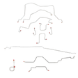 Complete Brake Line Kit for 2013 98-01 Dodge Ram 2500 Ext Cab/ RWABS Auto Trans ABS 4WD drum brakes steel