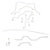 Brake Line Kit For Dodge Ram 2500 98-01 4WD ShortBed ExtCab RWABS-CBK0048SS