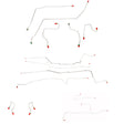 Brake Line Kit for 2000-2007 00-07 Ford Taurus ABS drum brakes steel