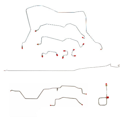 Brake Line Kit for 95-97 Dodge Ram 2500 long bed stainless steel
