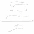 Replacement Line for 01-07 Chevy Silverado 2500 HD Ext Cab/ 6.0L V8 short bed stainless steel