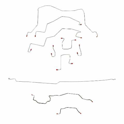 Brake Line Kit for 98-01 Dodge Dodge Ram 3500 4WD long bed stainless steel