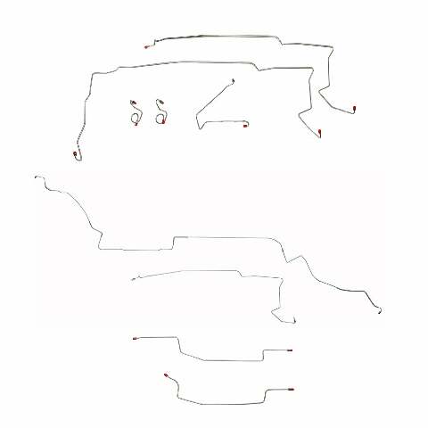 87-93 Ford Mustang Brake Line Kit With Sub Frame Connectors