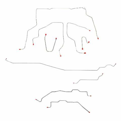 Complete Brake Line Kit for 1995-1998 GM K1500 short bed steel