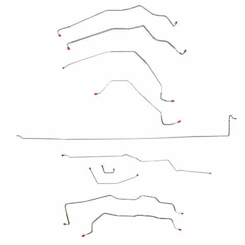 1981-86 Chevrolet K30 Complete Brake Line Kit No ABS Crew Cab Long Bed CBK0136OM