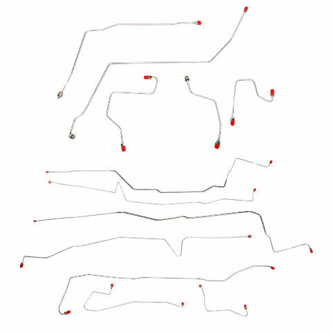 Brake Line Set for 2000-2007 Ford Taurus drum brakes steel