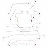 Brake Line Set for 2000-2007 Ford Taurus drum brakes steel