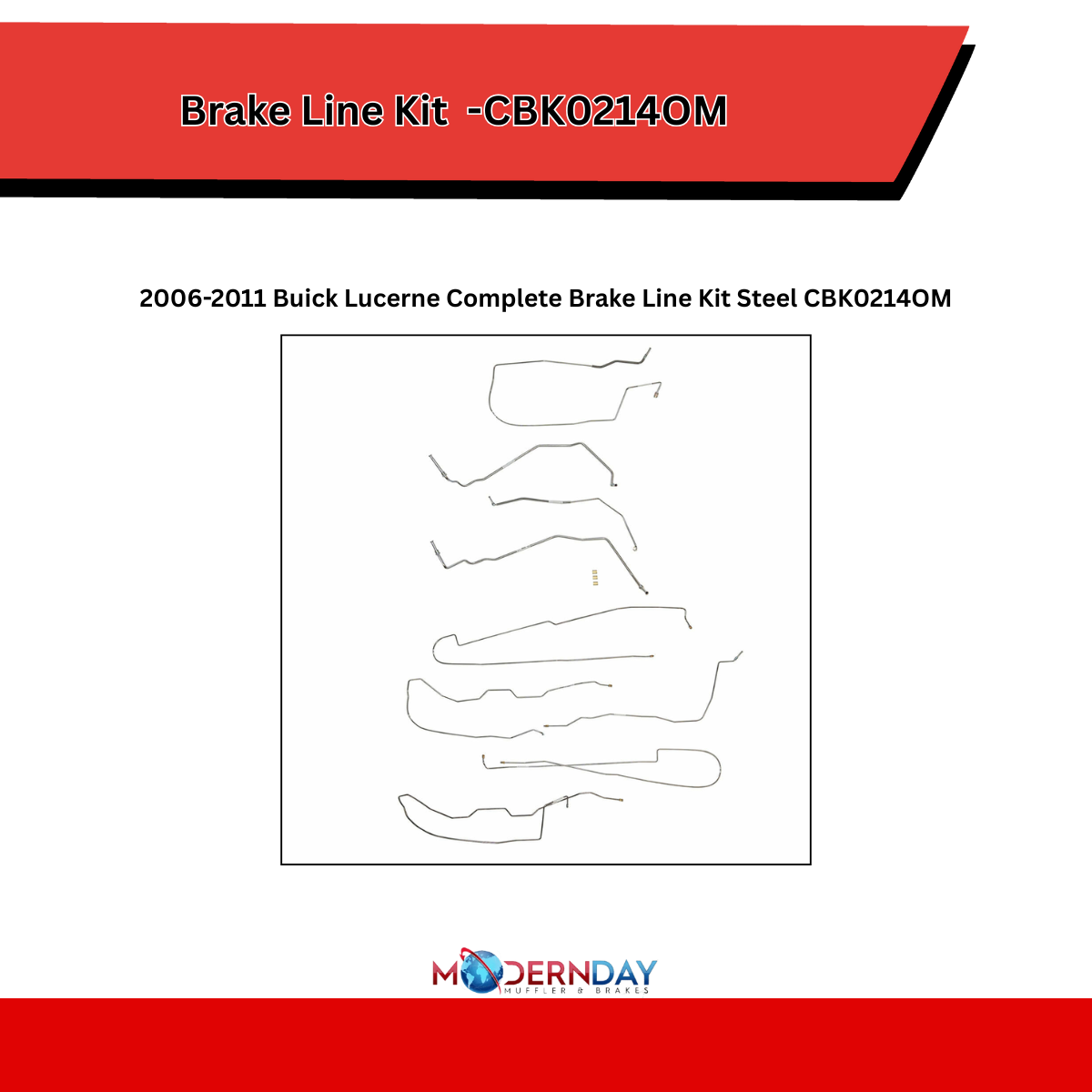 Complete Brake Line Kit for 2006-2011 Buick Lucerne steel