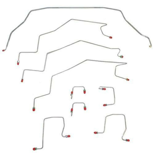 Fine Lines CBK0225SS - Brake Line Set 4WD AWABS Quad Cab Short Bed for '01-'02 Dodge Ram 2500