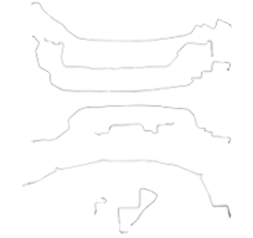 t CBK0233SS- 05-09 Chevy Equinox, 4WD, All-Wheel ABS, Complete Brake Line Kit, Sta Fine Lines