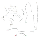 Fits 94-95 Ram 1500 2WD AWABS Reg / Long Drum Complete Brake Line Kit-CBK0237SS