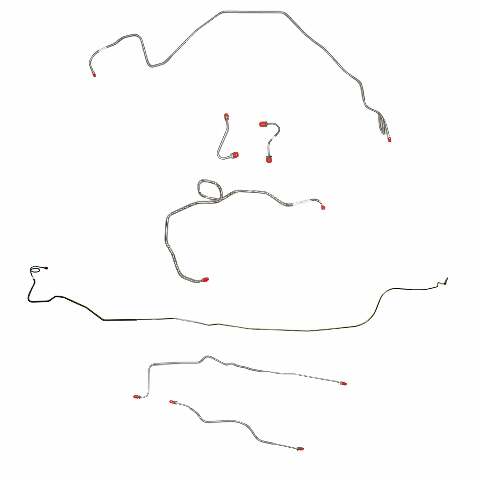 1982-1983 Chevrolet Camaro Complete Brake Line Kit Rear Drum 5.0L Stainless CBK0245SS