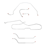Fits 1964 Chevy Malibu Hardtop w/Manual Drum, Complete Brake Line Kit CBK0260SS
