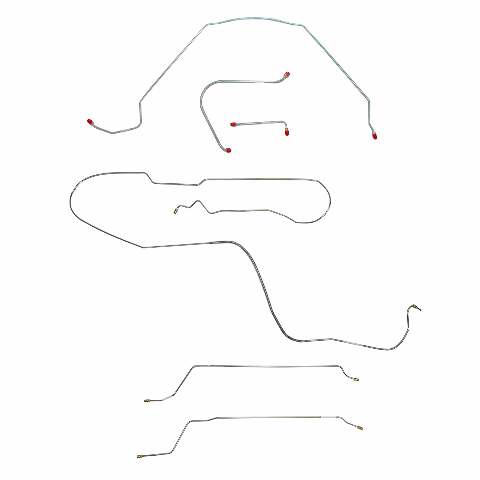 Complete Brake Line Kit for 1965 Chevy Malibu Hardtop w/Manual Drum