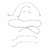 65 Chevy Malibu Hardtop w/Power Drum Brakes, Complete Brake Line CBK0267SS
