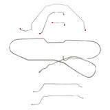 Fits 1966 Chevy Malibu Hardtop w/ Power Drum, Complete Brake Line Kit CBK0269SS