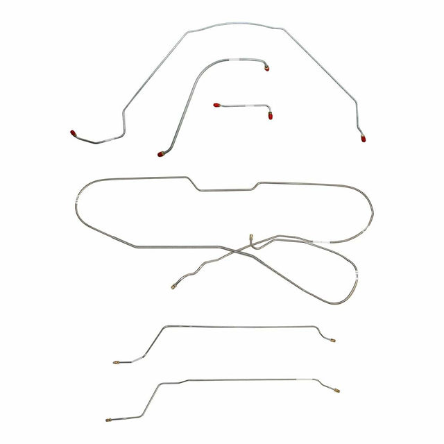 Complete Brake Line Kit for 1965 Chevy Malibu Hardtop w/ Power Drum ABS drum brakes stainless steel