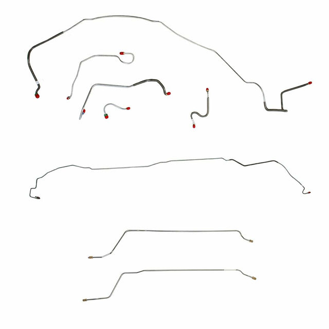 Brake Line for 1967 Chevy Malibu Convertible w/ Power Drum, Complete ABS drum brakes stainless steel