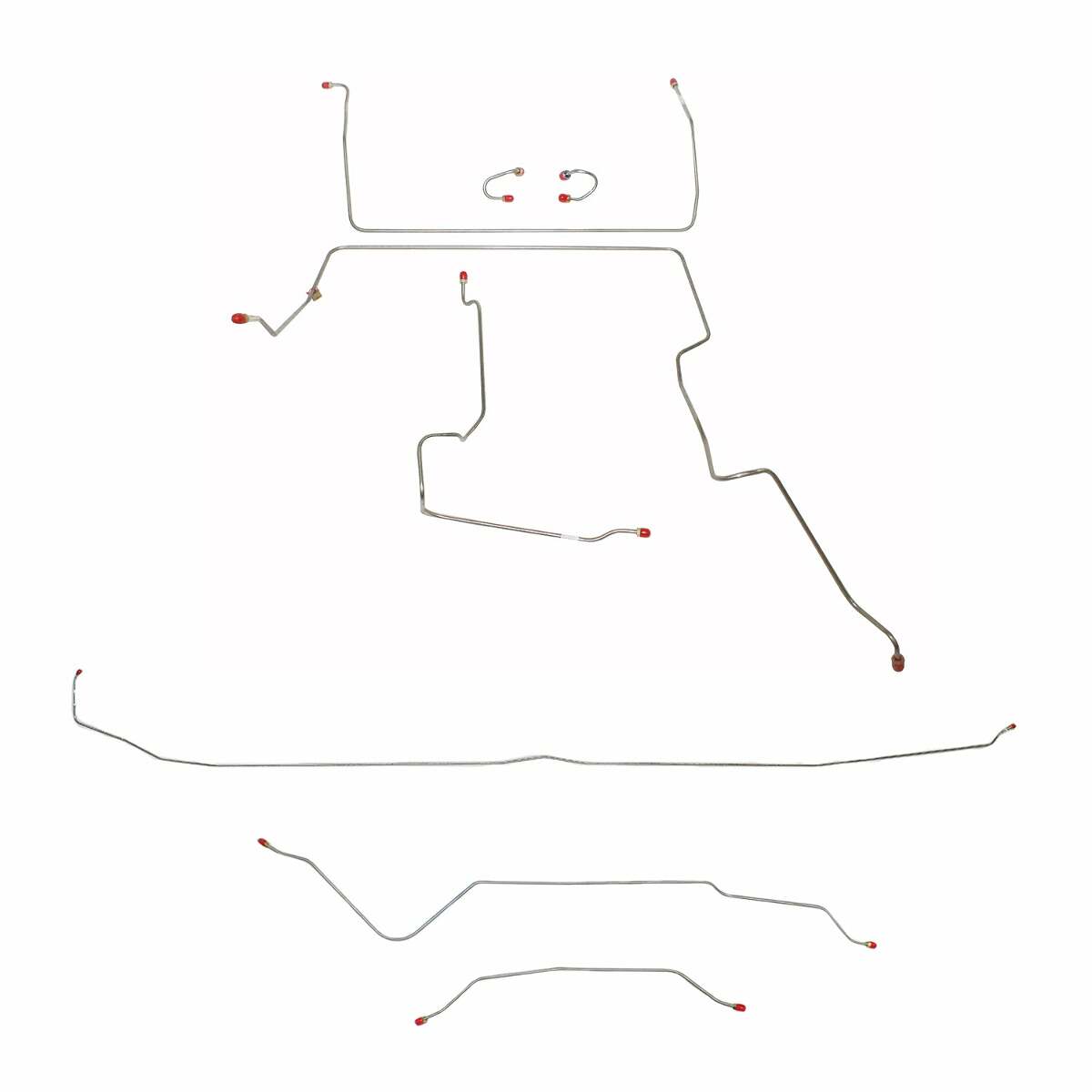 Complete Brake Line Kit for 1967-1970 Chevy C10 / GM C1500 Truck Standard Brakes ABS 2WD long bed stainless steel