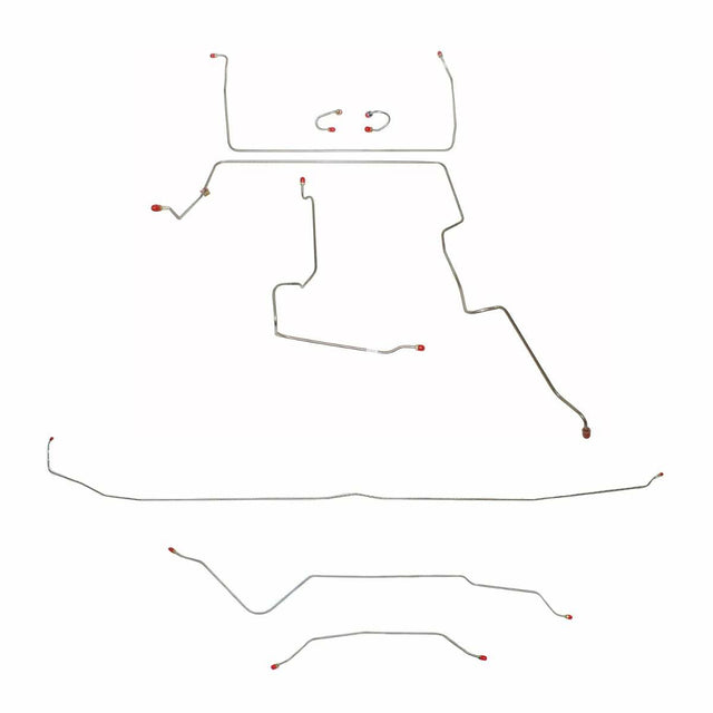 Complete Brake Line Kit for 1967-1970 Chevy C10 / GM C1500 Truck Standard Brakes ABS 2WD long bed stainless steel