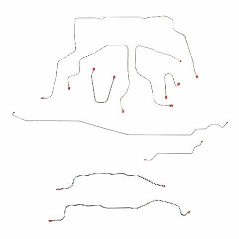 Complete Brake Line Kit for 1995-1999 GMC Yukon, ; 4WD stainless steel