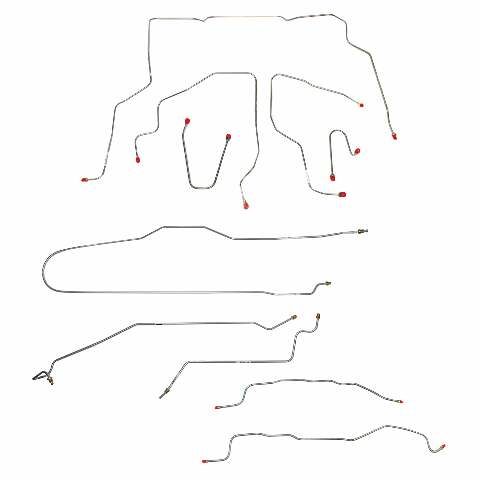 Complete Brake Line Kit for 1995-1999 Chevy K1500 Suburban stainless steel