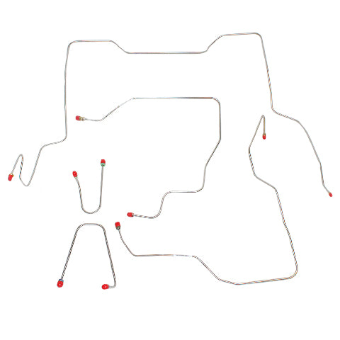 1995-2000 Chevy K2500 Complete Brake Line Kit Reg Cab Short Bed SRW Stainless CBK0345SS