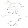 Complete Brake Line Kit for 1998-1900 Chevy S10/Blazer, non ZR2 models, , 4 Door, Rear Disc; ABS 4WD stainless steel