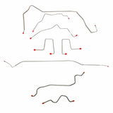 Complete Brake Line Kit for 1998-1900 Chevy S10/Blazer, non ZR2 models, , 4 Door, Rear Disc; ABS 4WD stainless steel