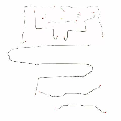 Replacement Line for 1971-1972 Chevy K10 / GM K1500, , Power Brakes 4WD short bed