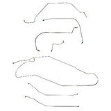Pontiac w/ Hardtop Conversion Complete Brake Line Kit; Fine Lines-CBK0424SS