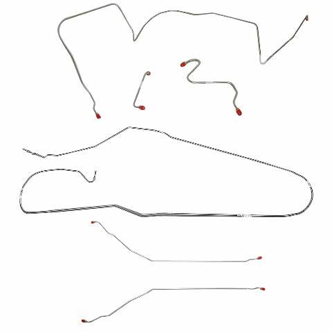 Brake Line for 1966 LeMans/GTO w/Manual Drum, Convertible; Complete