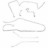 Brake Line for 1966 LeMans/GTO w/Manual Drum, Convertible; Complete