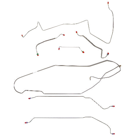 Complete Brake Line Kit for 1967 Pontiac LeMans/GTO ABS drum brakes stainless steel