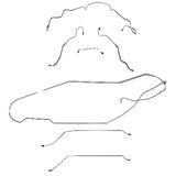Pontiac w/ Hardtop Complete Brake Line Kit; Fine Lines-CBK0451SS