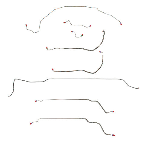 Buick, Pontiac, Oldsmobile Convertible Complete Brake Line Kit; CBK0482SS