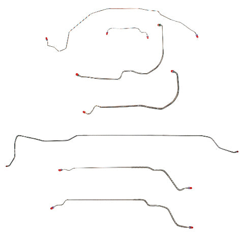 Buick, Pontiac, Oldsmobile Convertible Complete Brake Line Kit; CBK0484SS