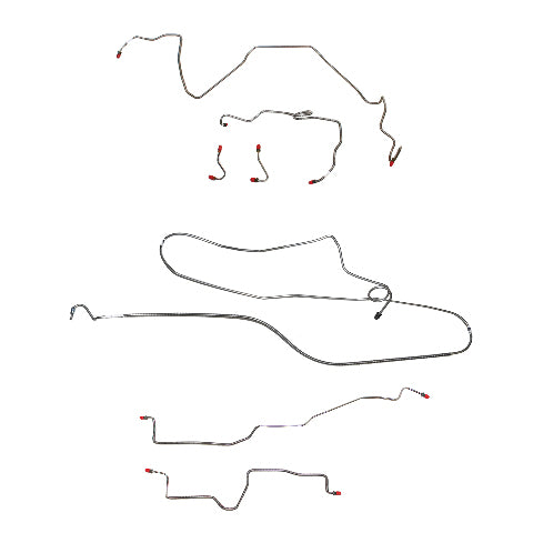 Pontiac Complete Brake Line Kit; Fine Lines-CBK0507SS