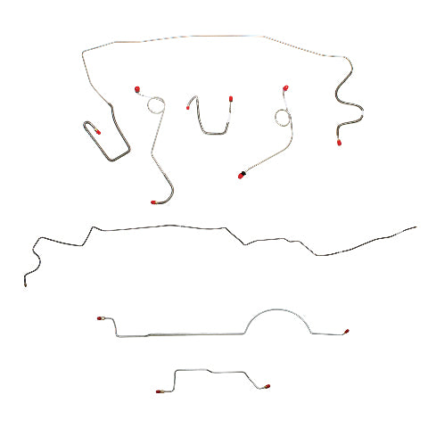 Complete Brake Line Kit for 1970-1971 Chrysler A Body ABS disc brakes drum brakes stainless steel