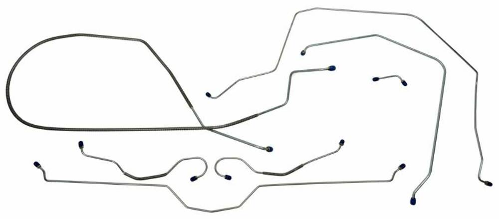 Fits Late 1965 - 1966 Chevrolet Corvette Full Brake Line Set CBL906