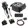 Holley EFI Sniper EFI 1954 Ford Club Sniper 2 EFI Bundle with HyperSpark Ignition System 550-511-3PX-SBF for Chevy black aluminum