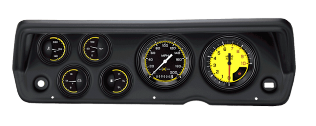 Classic Instruments AutoCross Yellow Series short-sweep CDDU70AXY01BL