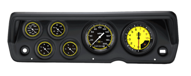 Classic Instruments AutoCross Yellow Series full-sweep CDDU70AXY101BL